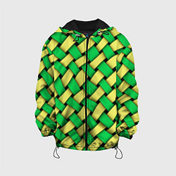 Детская куртка Жёлто-зелёная плетёнка - оптическая иллюзия