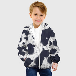 Куртка с капюшоном детская Художник - акварельные кляксы, цвет: 3D-белый — фото 2