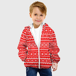 Куртка с капюшоном детская Jacquard pattern, цвет: 3D-белый — фото 2