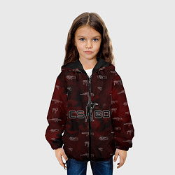 Куртка с капюшоном детская CS GO с оружием, цвет: 3D-черный — фото 2