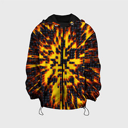Куртка с капюшоном детская Неоновый взрыв - яркое свечение, цвет: 3D-черный
