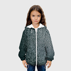 Куртка с капюшоном детская Текстура воды крупным планом, цвет: 3D-белый — фото 2