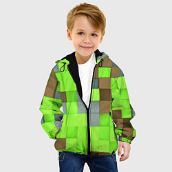 Куртка с капюшоном детская Артем майнкрафт, цвет: 3D-черный — фото 2