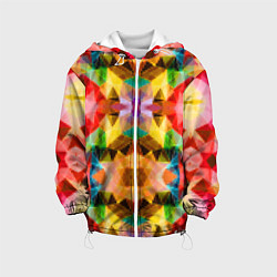 Детская куртка Разноцветный мозаичный пиксельный узор