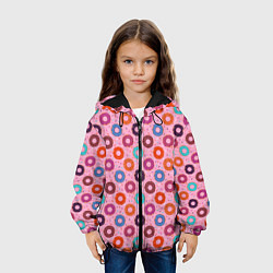 Куртка с капюшоном детская Вкусные пончики, цвет: 3D-черный — фото 2