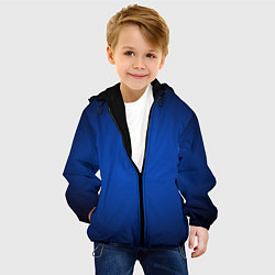 Куртка с капюшоном детская Кобальтовый градиент, цвет: 3D-черный — фото 2