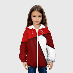 Куртка с капюшоном детская Спортивная геометрия, цвет: 3D-белый — фото 2