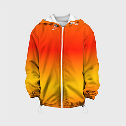 Куртка с капюшоном детская Переливы оранжевого, цвет: 3D-белый