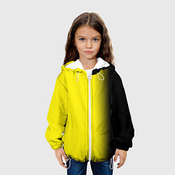 Куртка с капюшоном детская И черный и желтый, цвет: 3D-белый — фото 2