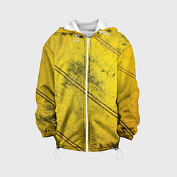 Куртка с капюшоном детская Абстрактная ярко-золотая текстура, цвет: 3D-белый