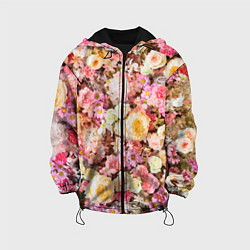 Куртка с капюшоном детская Тысяча цветов, цвет: 3D-черный