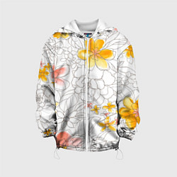 Детская куртка Нарисованный цветы - светлый