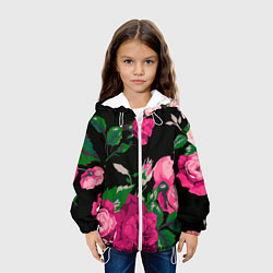 Куртка с капюшоном детская Шипы и розы, цвет: 3D-белый — фото 2