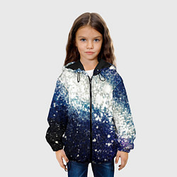 Куртка с капюшоном детская Необъятные просторы вселенной, цвет: 3D-черный — фото 2