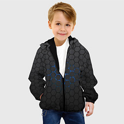 Куртка с капюшоном детская Светящаяся ячейка, цвет: 3D-черный — фото 2