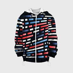 Куртка с капюшоном детская Vanguard neon pattern, цвет: 3D-белый