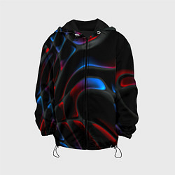 Куртка с капюшоном детская Neon colors drops of liquid, цвет: 3D-черный