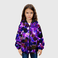 Куртка с капюшоном детская Разноцветные воздушные кубики, цвет: 3D-черный — фото 2