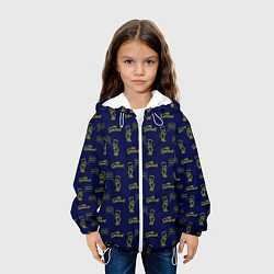 Куртка с капюшоном детская Bart pattern Eat my shorts, цвет: 3D-белый — фото 2