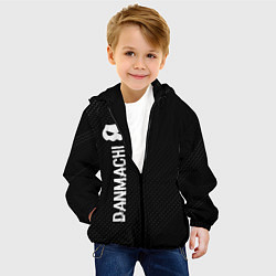 Куртка с капюшоном детская DanMachi glitch на темном фоне: по-вертикали, цвет: 3D-черный — фото 2