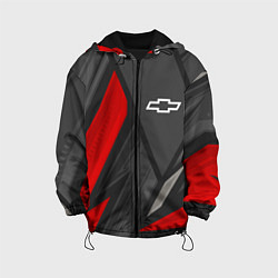 Куртка с капюшоном детская Chevrolet sports racing, цвет: 3D-черный