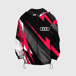 Куртка с капюшоном детская Audi fast lines, цвет: 3D-черный