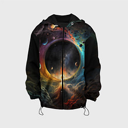 Куртка с капюшоном детская Твоя вселенная, цвет: 3D-черный
