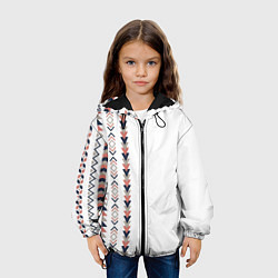 Куртка с капюшоном детская Боковой славянский узор, цвет: 3D-черный — фото 2