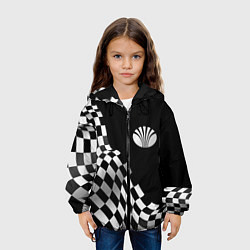 Куртка с капюшоном детская Daewoo racing flag, цвет: 3D-черный — фото 2