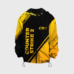 Детская куртка Counter Strike 2 - gold gradient: надпись, символ