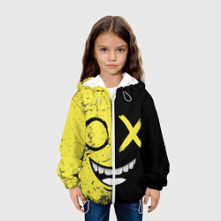 Куртка с капюшоном детская Смайлик с улыбкой, цвет: 3D-белый — фото 2