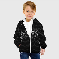 Куртка с капюшоном детская Испорченный Текст, цвет: 3D-белый — фото 2