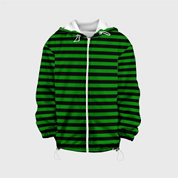 Детская куртка Черно-зеленые полосы