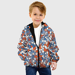 Куртка с капюшоном детская Красочная мозаика, цвет: 3D-черный — фото 2