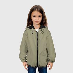Куртка с капюшоном детская Зеленый тренд без принта, цвет: 3D-черный — фото 2