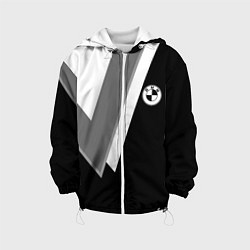 Куртка с капюшоном детская Бмв - классический черный, цвет: 3D-белый