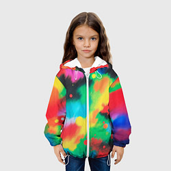 Куртка с капюшоном детская Абстракция Карандашом, цвет: 3D-белый — фото 2