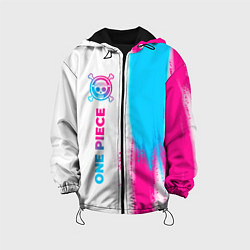 Детская куртка One Piece neon gradient style: по-вертикали