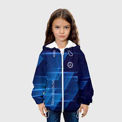 Куртка с капюшоном детская Mercedes Benz sign, цвет: 3D-белый — фото 2