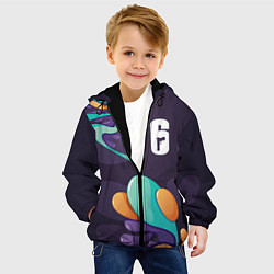 Куртка с капюшоном детская Rainbow Six graffity splash, цвет: 3D-черный — фото 2