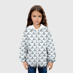 Куртка с капюшоном детская Совушки на ветках, цвет: 3D-белый — фото 2
