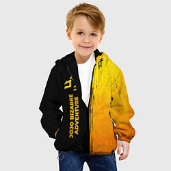 Куртка с капюшоном детская JoJo Bizarre Adventure - gold gradient: по-вертика, цвет: 3D-черный — фото 2