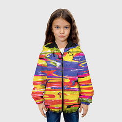 Куртка с капюшоном детская Красочный бум, цвет: 3D-черный — фото 2