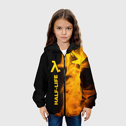 Куртка с капюшоном детская Half-Life - gold gradient: по-вертикали, цвет: 3D-черный — фото 2