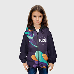 Куртка с капюшоном детская Mass Effect graffity splash, цвет: 3D-черный — фото 2