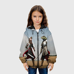 Куртка с капюшоном детская Древний Рус против Ящера, цвет: 3D-черный — фото 2