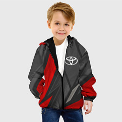 Куртка с капюшоном детская Toyota sports racing, цвет: 3D-черный — фото 2