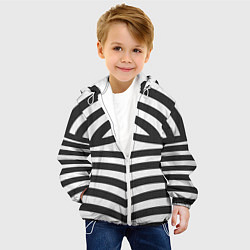 Куртка с капюшоном детская Классическая полоска костюма Барби, цвет: 3D-белый — фото 2