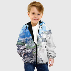 Куртка с капюшоном детская Горы России, цвет: 3D-черный — фото 2