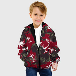 Куртка с капюшоном детская Пальмы и Давид Микеланджело, цвет: 3D-черный — фото 2